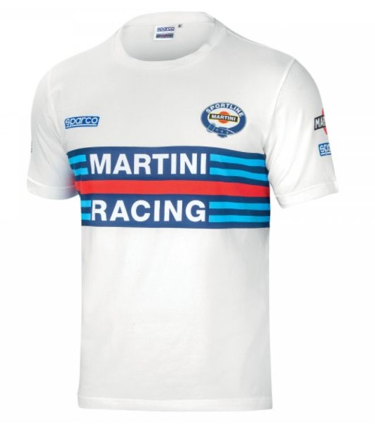 Tričko Sparco MARTINI Racing, biela